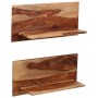 Estantes de pared 2 uds madera maciza de acacia 58x26x20 cm en Estanterías | Comprar online en Foru.es