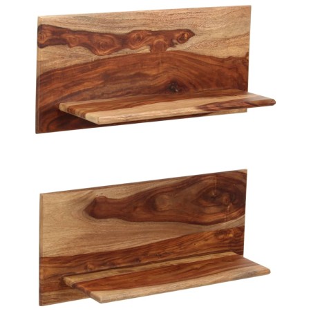 Estantes de pared 2 uds madera maciza de acacia 58x26x20 cm en Estanterías | Comprar online en Foru.es
