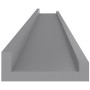 Estantes de pared 2 unidades gris 100x9x3 cm en Estanterías | Comprar online en Foru.es
