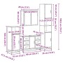Juego de muebles de baño 4 pzas contrachapada roble sonoma de , Muebles de baño - Ref: Foro24-3301201, Precio: 444,28 €, Desc...