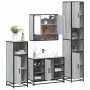 Set de muebles de baño 4 pzas madera contrachapada gris sonoma de , Muebles de baño - Ref: Foro24-3301243, Precio: 421,87 €, ...