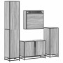 Set de muebles de baño 4 pzas madera contrachapada gris sonoma de , Muebles de baño - Ref: Foro24-3301243, Precio: 421,87 €, ...
