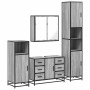 Set de muebles de baño 4 pzas madera contrachapada gris sonoma de , Muebles de baño - Ref: Foro24-3301203, Precio: 482,26 €, ...