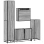 Set de muebles de baño 4 pzas madera contrachapada gris sonoma de , Muebles de baño - Ref: Foro24-3301203, Precio: 482,26 €, ...
