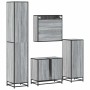 Set de muebles de baño 4 pzas madera contrachapada gris sonoma de , Muebles de baño - Ref: Foro24-3301208, Precio: 434,28 €, ...