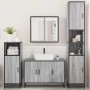 Set de muebles de baño 4 pzas madera contrachapada gris sonoma de , Muebles de baño - Ref: Foro24-3301193, Precio: 441,53 €, ...