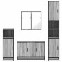 Set de muebles de baño 4 pzas madera contrachapada gris sonoma de , Muebles de baño - Ref: Foro24-3301193, Precio: 441,53 €, ...