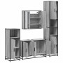 Set de muebles de baño 4 pzas madera contrachapada gris sonoma de , Muebles de baño - Ref: Foro24-3301193, Precio: 441,53 €, ...
