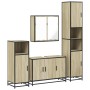 Juego de muebles de baño 4 pzas contrachapada roble sonoma de , Muebles de baño - Ref: Foro24-3301191, Precio: 407,84 €, Desc...