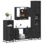 Juego de muebles de baño 4 pzas madera contrachapada negro de , Muebles de baño - Ref: Foro24-3301220, Precio: 439,11 €, Desc...