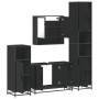 Juego de muebles de baño 4 pzas madera contrachapada negro de , Muebles de baño - Ref: Foro24-3301220, Precio: 439,11 €, Desc...