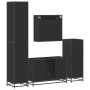 Juego de muebles de baño 4 pzas madera contrachapada negro de , Muebles de baño - Ref: Foro24-3301220, Precio: 439,11 €, Desc...