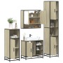Juego de muebles de baño 4 pzas contrachapada roble sonoma de , Muebles de baño - Ref: Foro24-3301236, Precio: 345,27 €, Desc...
