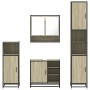 Juego de muebles de baño 4 pzas contrachapada roble sonoma de , Muebles de baño - Ref: Foro24-3301236, Precio: 345,27 €, Desc...