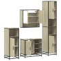 Juego de muebles de baño 4 pzas contrachapada roble sonoma de , Muebles de baño - Ref: Foro24-3301236, Precio: 345,27 €, Desc...