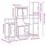 Juego de muebles de baño 4 pzas contrachapada roble sonoma de , Muebles de baño - Ref: Foro24-3301236, Precio: 345,27 €, Desc...