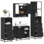 Juego de muebles de baño 4 pzas madera contrachapada negro de , Muebles de baño - Ref: Foro24-3301295, Precio: 347,40 €, Desc...