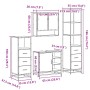 Juego de muebles de baño 4 pzas madera contrachapada negro de , Muebles de baño - Ref: Foro24-3301295, Precio: 347,40 €, Desc...