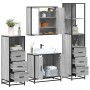 Set de muebles de baño 4 pzas madera contrachapada gris sonoma de , Muebles de baño - Ref: Foro24-3301248, Precio: 342,24 €, ...