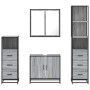 Set de muebles de baño 4 pzas madera contrachapada gris sonoma de , Muebles de baño - Ref: Foro24-3301248, Precio: 342,24 €, ...
