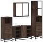 Set de muebles baño 4 pzas madera contrachapada roble marrón de , Muebles de baño - Ref: Foro24-3301274, Precio: 336,38 €, De...