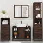 Set de muebles baño 4 pzas madera contrachapada roble marrón de , Muebles de baño - Ref: Foro24-3301274, Precio: 336,38 €, De...