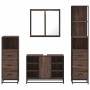 Set de muebles baño 4 pzas madera contrachapada roble marrón de , Muebles de baño - Ref: Foro24-3301274, Precio: 336,38 €, De...