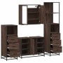 Set de muebles baño 4 pzas madera contrachapada roble marrón de , Muebles de baño - Ref: Foro24-3301274, Precio: 336,38 €, De...