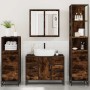 Set de muebles baño 4 pzas madera contrachapada roble ahumado de , Muebles de baño - Ref: Foro24-3301262, Precio: 414,00 €, D...