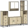 Juego de muebles de baño 4 pzas contrachapada roble sonoma de , Muebles de baño - Ref: Foro24-3301281, Precio: 337,59 €, Desc...