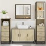 Juego de muebles de baño 4 pzas contrachapada roble sonoma de , Muebles de baño - Ref: Foro24-3301281, Precio: 337,59 €, Desc...