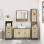 Juego de muebles de baño 4 pzas contrachapada roble sonoma de , Muebles de baño - Ref: Foro24-3301281, Precio: 337,59 €, Desc...