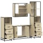 Juego de muebles de baño 4 pzas contrachapada roble sonoma de , Muebles de baño - Ref: Foro24-3301281, Precio: 337,59 €, Desc...