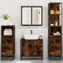 Set de muebles baño 4 pzas madera contrachapada roble ahumado de , Muebles de baño - Ref: Foro24-3301257, Precio: 337,11 €, D...