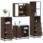 Set de muebles baño 4 pzas madera contrachapada roble marrón de , Muebles de baño - Ref: Foro24-3301269, Precio: 332,60 €, De...