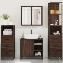 Set de muebles baño 4 pzas madera contrachapada roble marrón de , Muebles de baño - Ref: Foro24-3301269, Precio: 332,60 €, De...