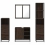 Set de muebles baño 4 pzas madera contrachapada roble marrón de , Muebles de baño - Ref: Foro24-3301269, Precio: 332,60 €, De...