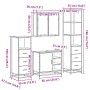 Set de muebles baño 4 pzas madera contrachapada roble marrón de , Muebles de baño - Ref: Foro24-3301269, Precio: 332,60 €, De...