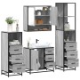 Set de muebles de baño 4 pzas madera contrachapada gris sonoma de , Muebles de baño - Ref: Foro24-3301288, Precio: 374,16 €, ...