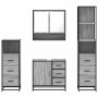 Set de muebles de baño 4 pzas madera contrachapada gris sonoma de , Muebles de baño - Ref: Foro24-3301288, Precio: 374,16 €, ...