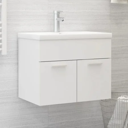 Armario para lavabo madera contrachapada blanco 60x38,5x46 cm de vidaXL, Muebles de baño - Ref: Foro24-804647, Precio: 39,30 ...