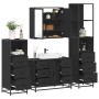 Juego de muebles de baño 4 pzas madera contrachapada negro de , Muebles de baño - Ref: Foro24-3301260, Precio: 448,85 €, Desc...