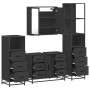 Juego de muebles de baño 4 pzas madera contrachapada negro de , Muebles de baño - Ref: Foro24-3301260, Precio: 448,85 €, Desc...