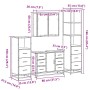 Juego de muebles de baño 4 pzas madera contrachapada negro de , Muebles de baño - Ref: Foro24-3301260, Precio: 448,85 €, Desc...
