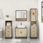 Juego de muebles de baño 4 pzas contrachapada roble sonoma de , Muebles de baño - Ref: Foro24-3301276, Precio: 321,21 €, Desc...