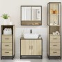 Juego de muebles de baño 4 pzas contrachapada roble sonoma de , Muebles de baño - Ref: Foro24-3301276, Precio: 321,21 €, Desc...