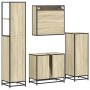 Juego de muebles de baño 4 pzas contrachapada roble sonoma de , Muebles de baño - Ref: Foro24-3301276, Precio: 321,21 €, Desc...