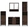Set de muebles baño 4 pzas madera contrachapada roble marrón de , Muebles de baño - Ref: Foro24-3301304, Precio: 349,59 €, De...