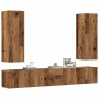 Muebles de TV de pared 5 uds madera vieja madera de ingeniería de , Muebles TV - Ref: Foro24-3328959, Precio: 195,84 €, Descu...