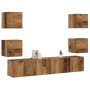 Muebles de TV de pared 6 uds madera vieja madera de ingeniería de , Muebles TV - Ref: Foro24-3328967, Precio: 173,25 €, Descu...